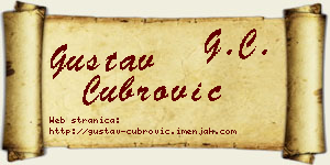 Gustav Čubrović vizit kartica